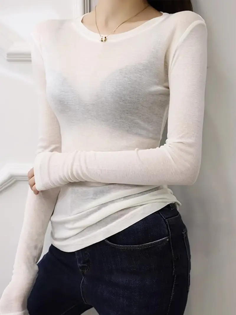 sheer long sleeve t shirt women sexy semi transparent - Temu sheer long sleeve t shirt women sexy semi transparent - Temu